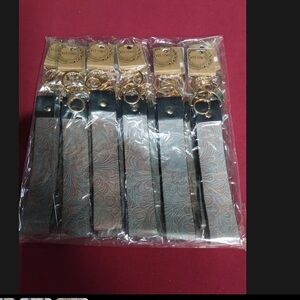 Western Paisley Stylish long Keychain with Gold Ring NEW U CHOOSE NEW